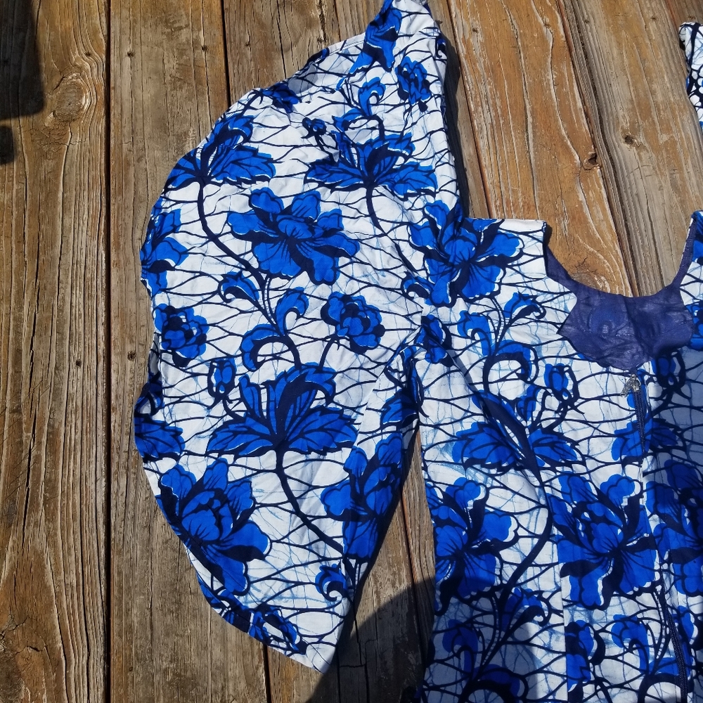 HANDMADE African Ruffle Sleeve Dress - Picture 2 of 5